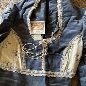 Gunne Sax Blue Lace Dress